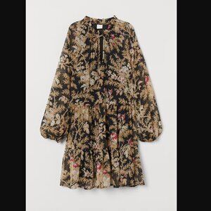 H&M Chiffon dress - black/floral